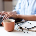 A professional working from home