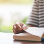 Person reading a book