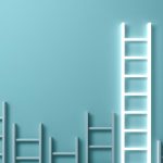 A group of ladders showing growth